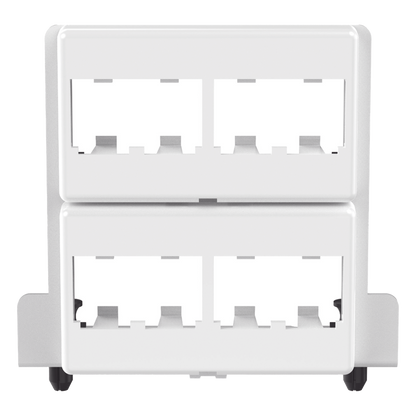 Patch Panel de 8 Puertos Mini-Com, Para Uso con Gabinetes Multipropósito, de Instalación a Presión, Color Blanco