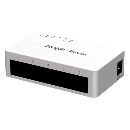 Switch no administrable, Visible en la Topología de la Nube, 5 puertos 10/100 Mbps