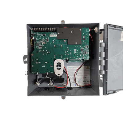 Energizador para Cerco Eléctrico Anti-Plantas / 10,000 Volts / 10,000 Metros Lineales / Alimentación AC 127-220V o Solar / Control Remoto RF 433 MHz