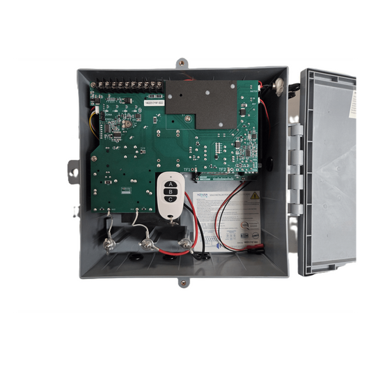 Energizador para Cerco Eléctrico Anti-Plantas / 10,000 Volts / 10,000 Metros Lineales / Alimentación AC 127-220V o Solar / Control Remoto RF 433 MHz