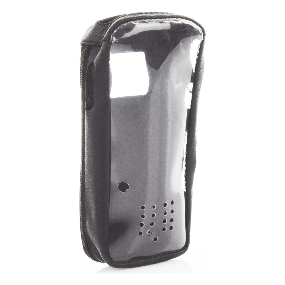 Funda de Piel Reforzada, con Frente Transparente para Serie Satelital IC-SAT100