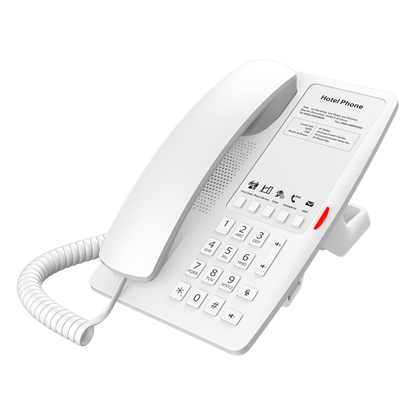 Teléfono IP Hotelero Wi-Fi 6 / 2 Líneas SIP / Doble Banda 2.4/5 GHz / 5 Teclas Programables / Puerto USB-A / PoE 802.3af / Audio HD