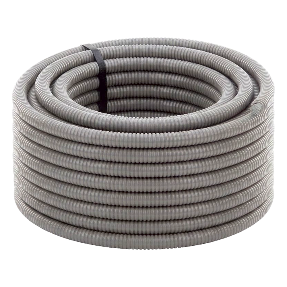 Tubo Flexible tipo Liquidtight de 1/2" (13 mm) / Acero + PVC / Rollo de 20 Metros.