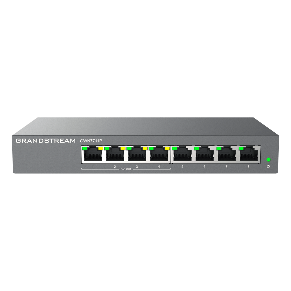 Switch de Red Administrable Capa 2 Lite / 8 Puertos Gigabit Ethernet / 4 Puertos PoE / VLAN / QoS / Snooping IGMP / Montaje en Pared y Escritorio