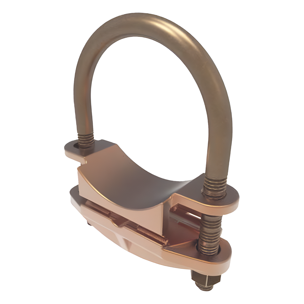 Conector Mecánico para Cable Calibre 4 a 2/0 AWG / Paralelo o 90° Grados a Tubo de 1 1/4" o Varilla de 1 3/8" - 1 1/2".