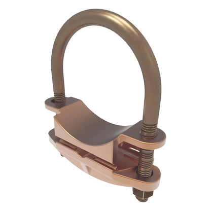 Conector Mecánico para Cable Calibre 4 a 2/0 AWG / Paralelo o 90° Grados a Tubo de 1 1/4" o Varilla de 1 3/8" - 1 1/2".