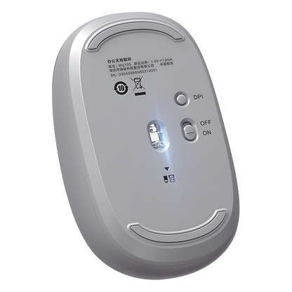 Mouse Inalámbrico 2.4G 800/1200/1600/2400 DPI | Función de 3 botones | Alcance 10m | Silencioso | Ergonómico | Anti-caída y Anti-interferencias |