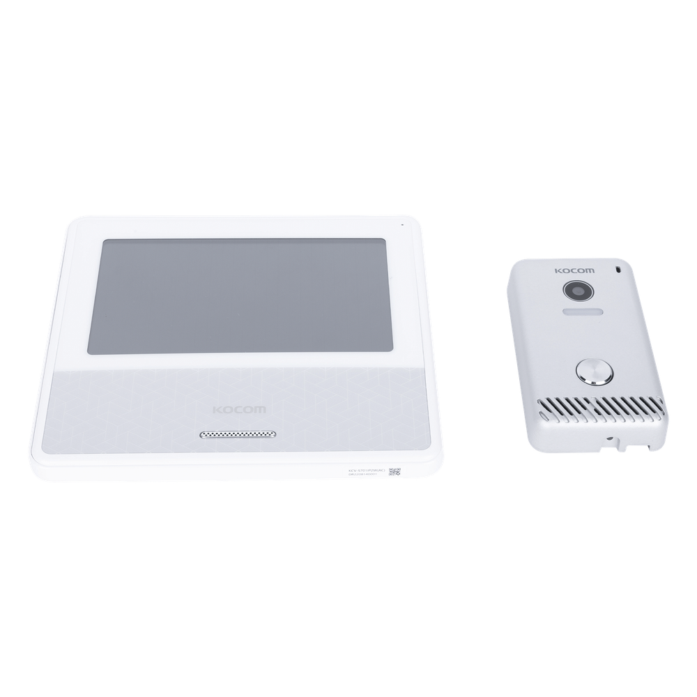 KIT DE VIDEOPORTERO IP COLOR BLANCO / Apertura con app / Súper elegante / Monitor WIFI / Alimentación 110vca