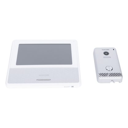 KIT DE VIDEOPORTERO IP COLOR BLANCO / Apertura con app / Súper elegante / Monitor WIFI / Alimentación 110vca