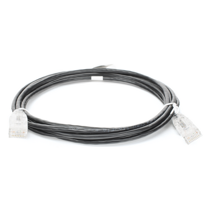 Cable de Parcheo Slim UTP Cat6 - 3 Metros (9.84 Pies) Negro Diámetro Reducido (28 AWG)