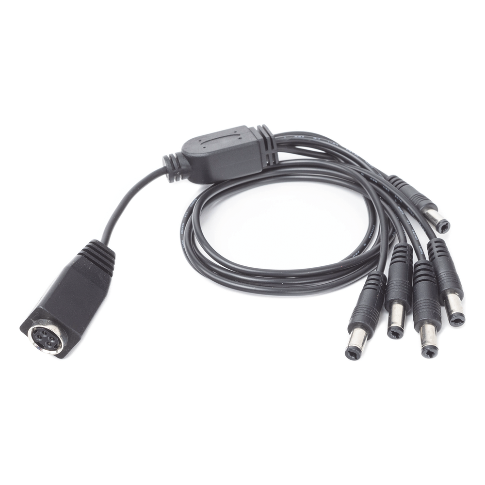 Cable con 5 Vías para Alimentar 4 Cámaras TurboHD y DVR TurboHD Epcom / Hikvision