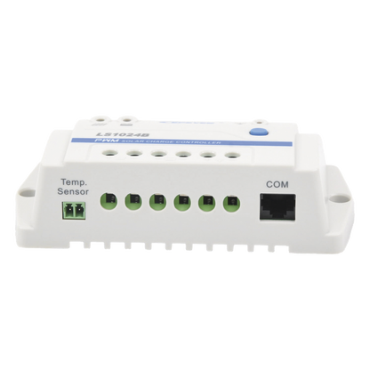 Controlador Solar PWM / 10A / 12/24V / RS-485 / Baterías Gel-AGM-Selladas / Parámetros Configurables