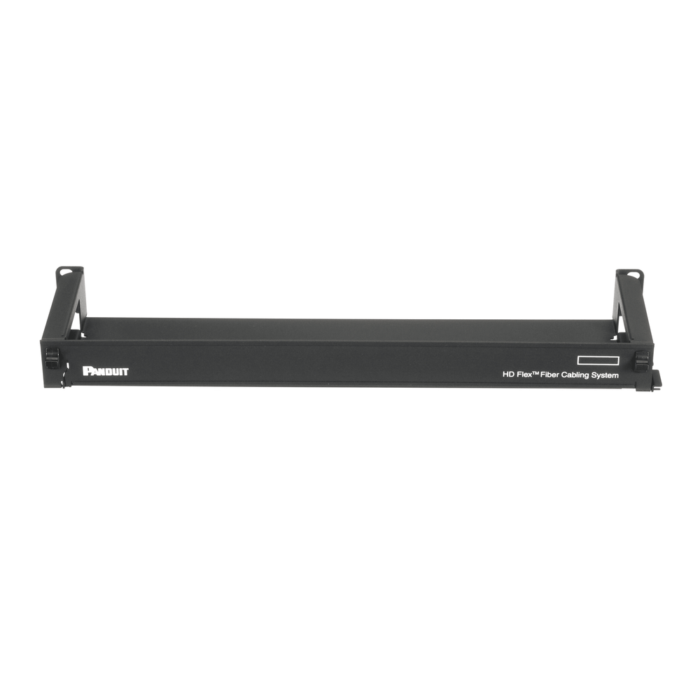 Organizador de Cables Frontal, para Panel de Fibra Óptica HD Flex, de 1 UR, Color Negro