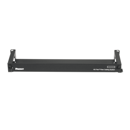 Organizador de Cables Frontal, para Panel de Fibra Óptica HD Flex, de 1 UR, Color Negro