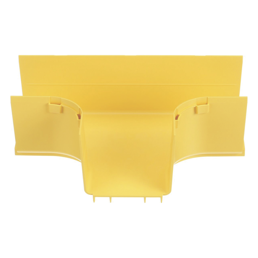 Accesorio en T Horizontal, Con Ángulos a 90º, Para Canaletas FiberRunner™ 4X4, Color Amarillo