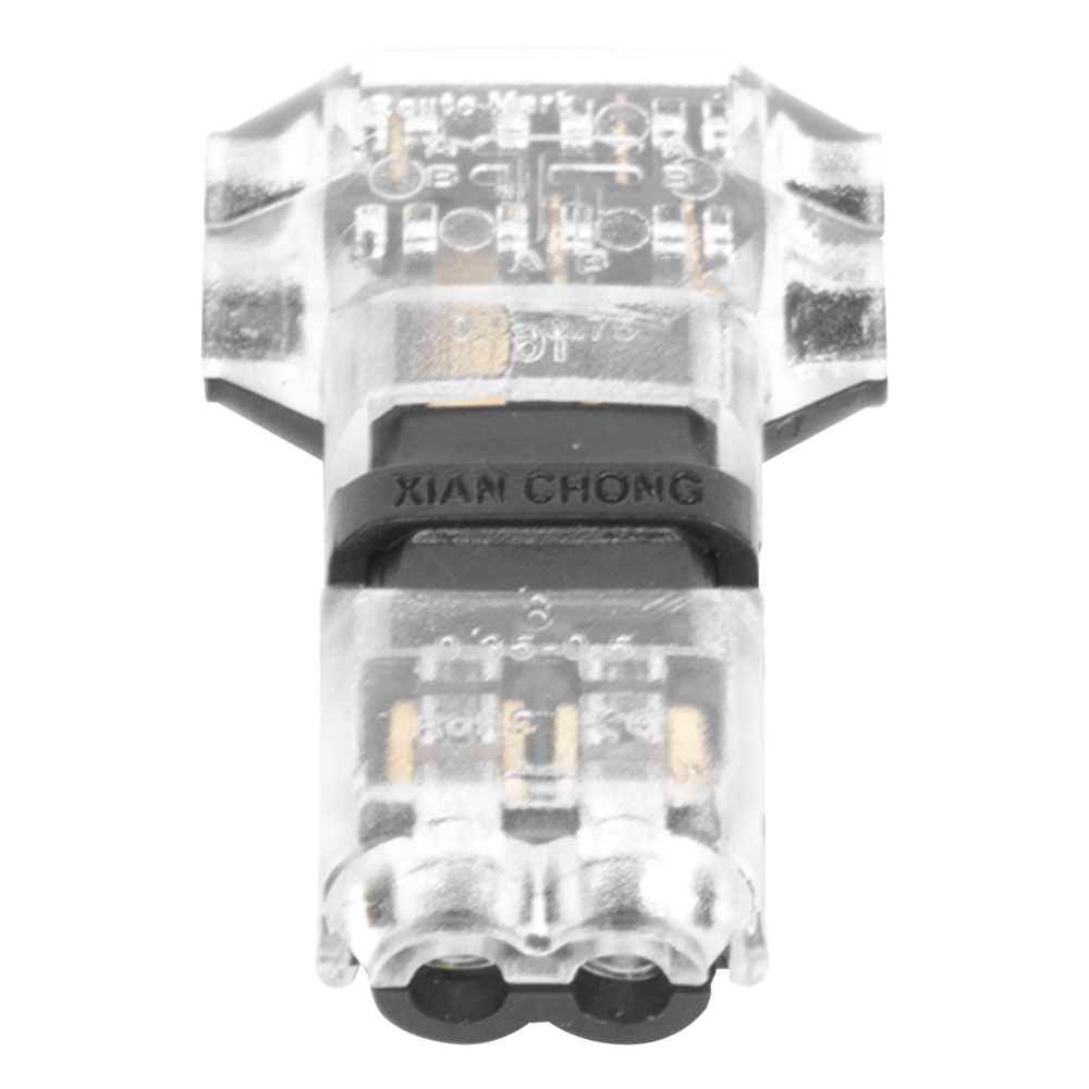 Conector en forma de T para 2 Contactos / Para una Conexión Rápida