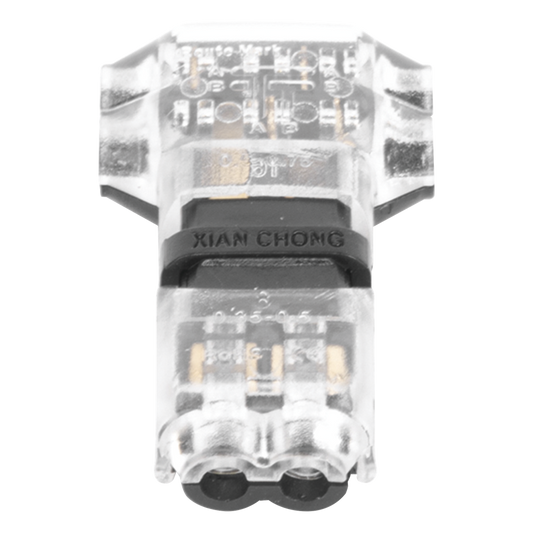 Conector en forma de T para 2 Contactos / Para una Conexión Rápida