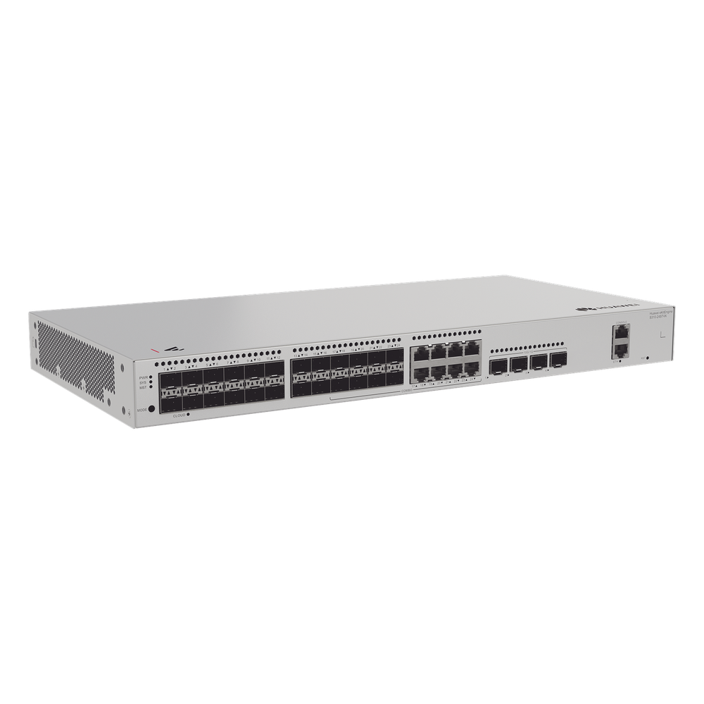 Switch de Distribución/Core Gigabit Administrable Capa 3 / 24 puertos 1GE SFP ( Combo con 8 Puertos 10/100/1000 Mbps) / 4 Puertos 10GE SFP+ Uplink