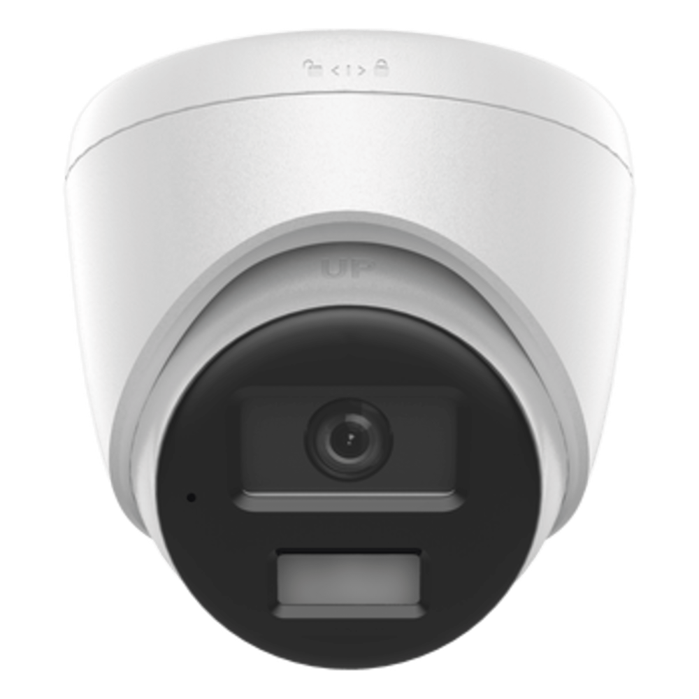 [Dual Light] Turret IP 4 Megapixel / Lente 2.8 mm / 20 mts IR + 20 mts Luz Blanca / Micrófono Integrado / ACUSENSE Lite / Exterior IP67 / PoE / dWDR