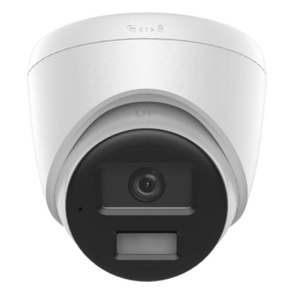 [Dual Light] Turret IP 4 Megapixel / Lente 2.8 mm / 20 mts IR + 20 mts Luz Blanca / Micrófono Integrado / ACUSENSE Lite / Exterior IP67 / PoE / dWDR