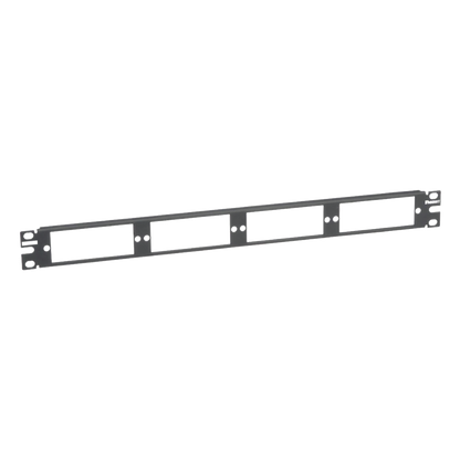 Patch Panel de Fibra Óptica, Para 4 Placas Acopladoras FAP o FMP, Color Negro, 1UR