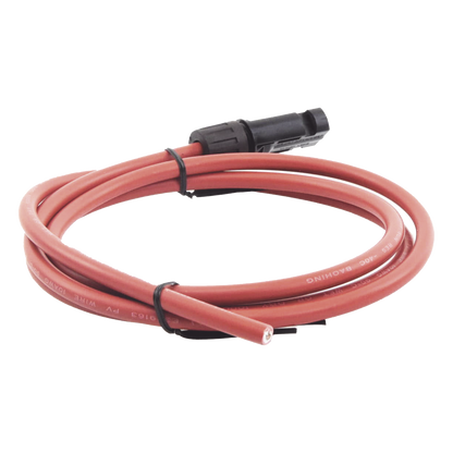 Cable Fotovoltaico, 1.5 m, Rojo, Calibre 10 AWG con Terminal MC4-M en un Extremo