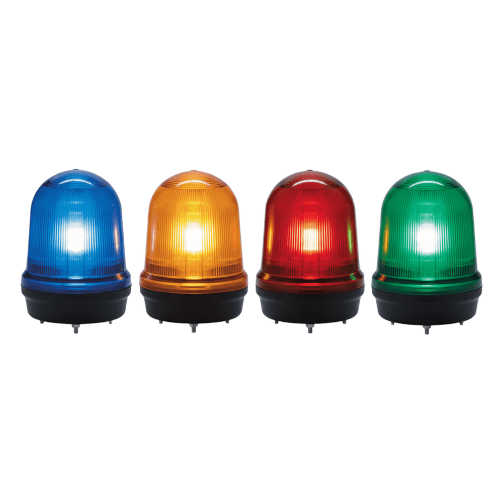 LED con patrones fijo/intermitente, estroboscópico y simulación rotatorio, Color Rojo de 12-24 VCD
