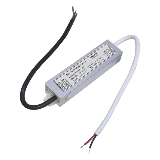 Fuente 12 V | 3 Amperes | Waterproof | Intemperie grado IP67
