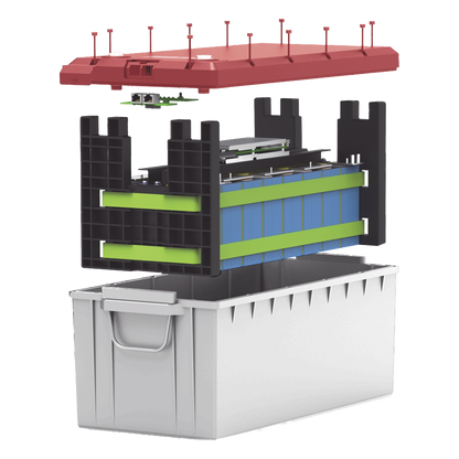 Batería de Litio LiFePO4 / 25.6 Vcc / 100 Ah / 2.56 kWh / 3500 Ciclos / BMS Integrado / Comunicación RS485 y CAN