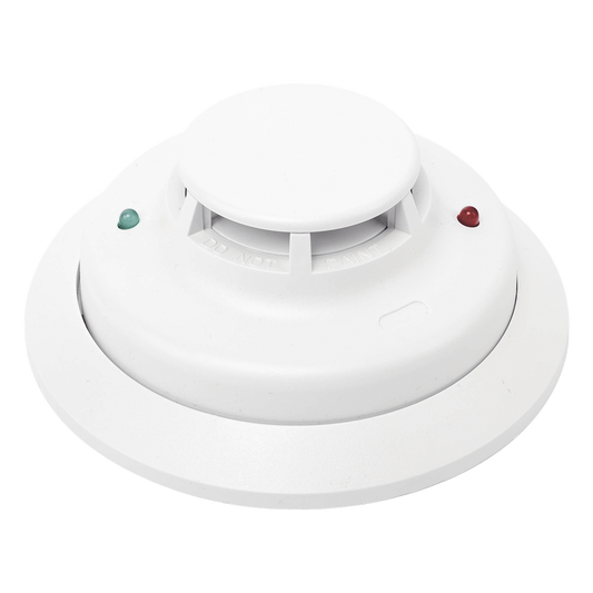 Detector direccionable de humo fotoeléctrico con sensor térmico de temperatura fija, protocolo de 2 hilos