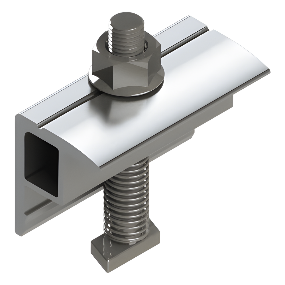 Abrazadera Final / End Clamp / Compatible con Módulos 30-40 mm / Para Sistemas N Rail y S Rail BASEL / Fijación de Paneles Solares