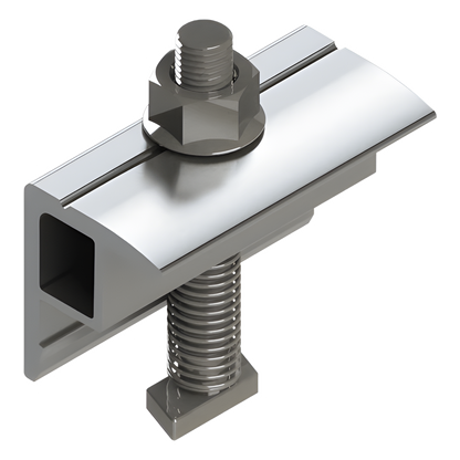 Abrazadera Final / End Clamp / Compatible con Módulos 30-40 mm / Para Sistemas N Rail y S Rail BASEL / Fijación de Paneles Solares