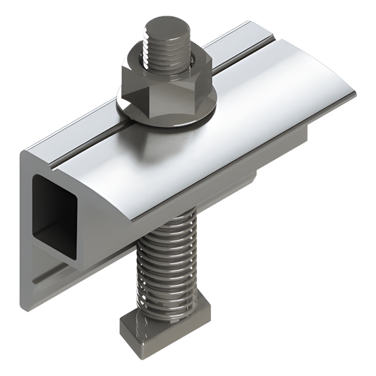 Abrazadera Final / End Clamp / Compatible con Módulos 30-40 mm / Para Sistemas N Rail y S Rail BASEL / Fijación de Paneles Solares