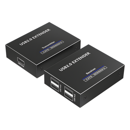 Kit EXTENSOR USB 2.0 de 4 Puertos para Distancias de Hasta 150 m | Soporta USB 2.0, USB 1.1 y USB 1.0 | UTP Cat 5e/6/6a/7 | Soporta Switch Gigabit |