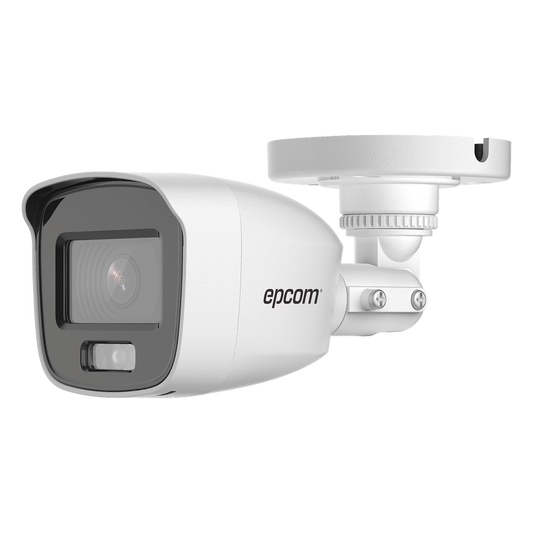 [Dual Light + ColorVu] Bala TURBOHD 3K / 20 mts IR + 20 mts luz blanca / Lente 2.8 (105° de Visión) / Exterior IP66 / Audio por Coaxitron