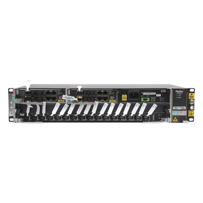 OLT Carrier Class Modular GPON, 2 Ranuras, Incluye 1 Tarjeta GPOA de 16 puertos GPON, 1 Fuente de CA, 2 UR, Gestión por UNM2000, CLI, Incluye