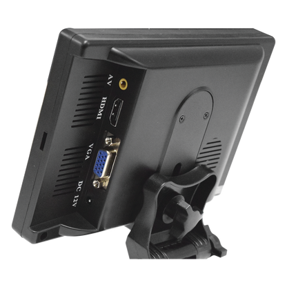 Monitor 7" TFT-LCD ideal para colocar en vehículos o DVR/NVR. Entradas de video HDMI, VGA y RCA (CVBS)
