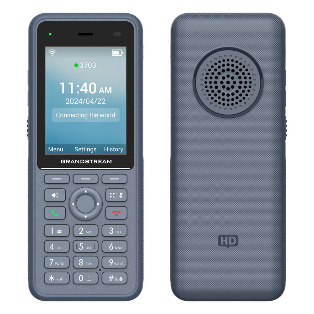 Teléfono IP Wi-Fi Inalámbrico WP836 / Wi-Fi 6 Doble Banda / IP69K Resistente a Exteriores / Batería 3000 mAh / 4 Conferencias / Bluetooth Integrado