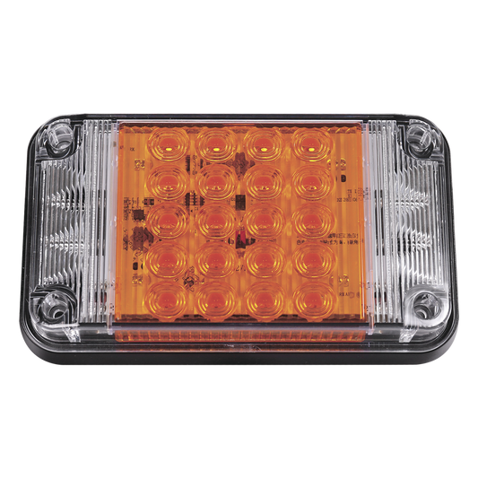 Luz de Advertencia de 7X4", Color Ámbar, Con Luces de Trabajo, Ideal para Ambulancias