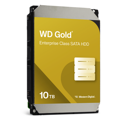 Disco Duro Empresarial WD Gold / SATA 6 Gb/s / 10 TB / 7200 RPM / Tecnología HelioSeal / ArmorCache / 5 Años Garantía / 2.5M Horas MTBF