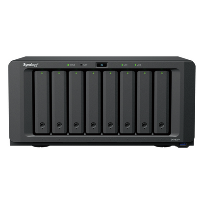 NAS DiskStation DS1825+ | 8 Bahías | AMD Ryzen V1500B | 8 GB DDR4 ECC | Hasta 2,239 MB/s Lectura | 2 Puertos 2.5GbE | Expansión PCIe 3.0 | Compatible