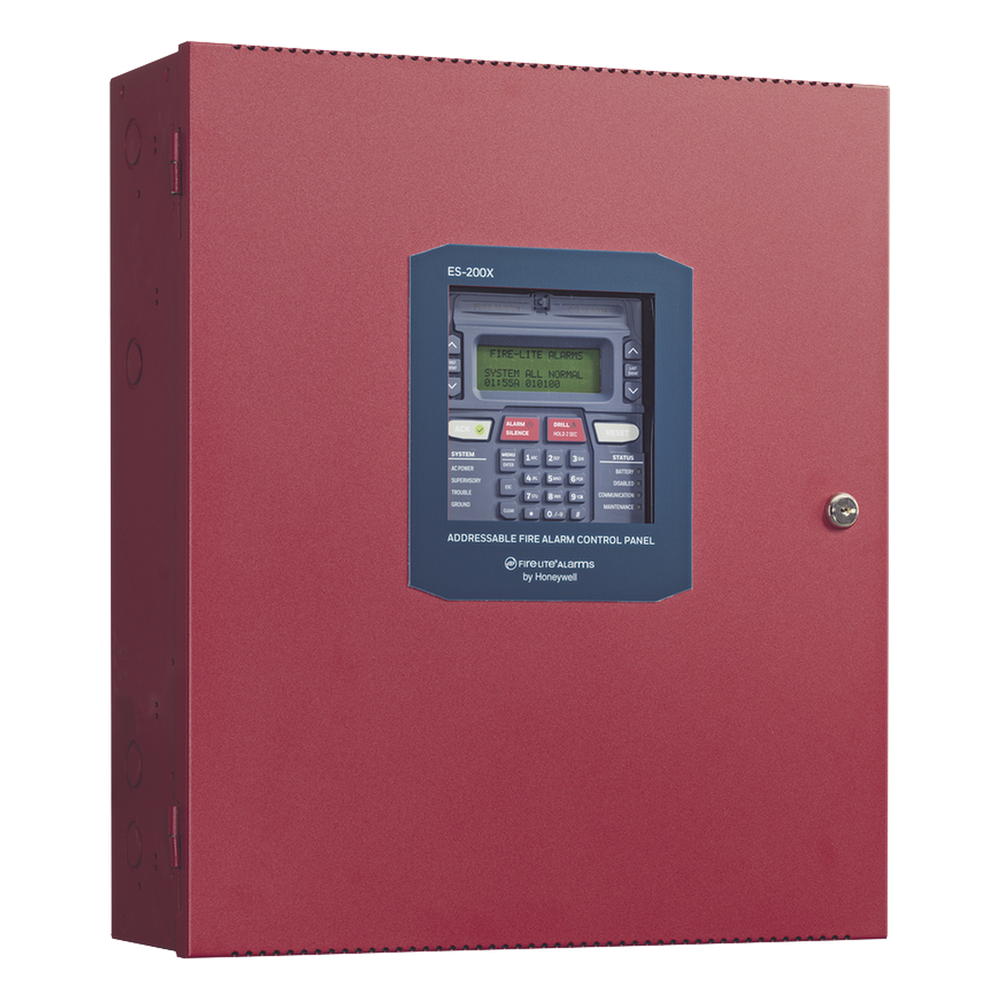 Panel de control de incendio direccionable con comunicador IP y POTS integrado, 318 puntos por lazo SLC, expandible a 954 puntos