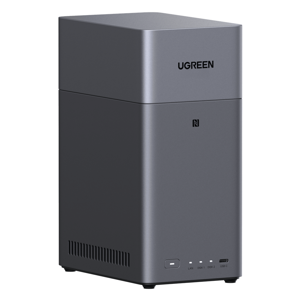 NAS UGREEN NASync DH2300 / Procesador RK3576 / 4GB / 32GB eMMC / 2 Bahías SATA / JBOD-Basic-RAID 0-RAID 1 / Puerto HDMI 4K / 1 GbE / USB 3.2 Gen 1