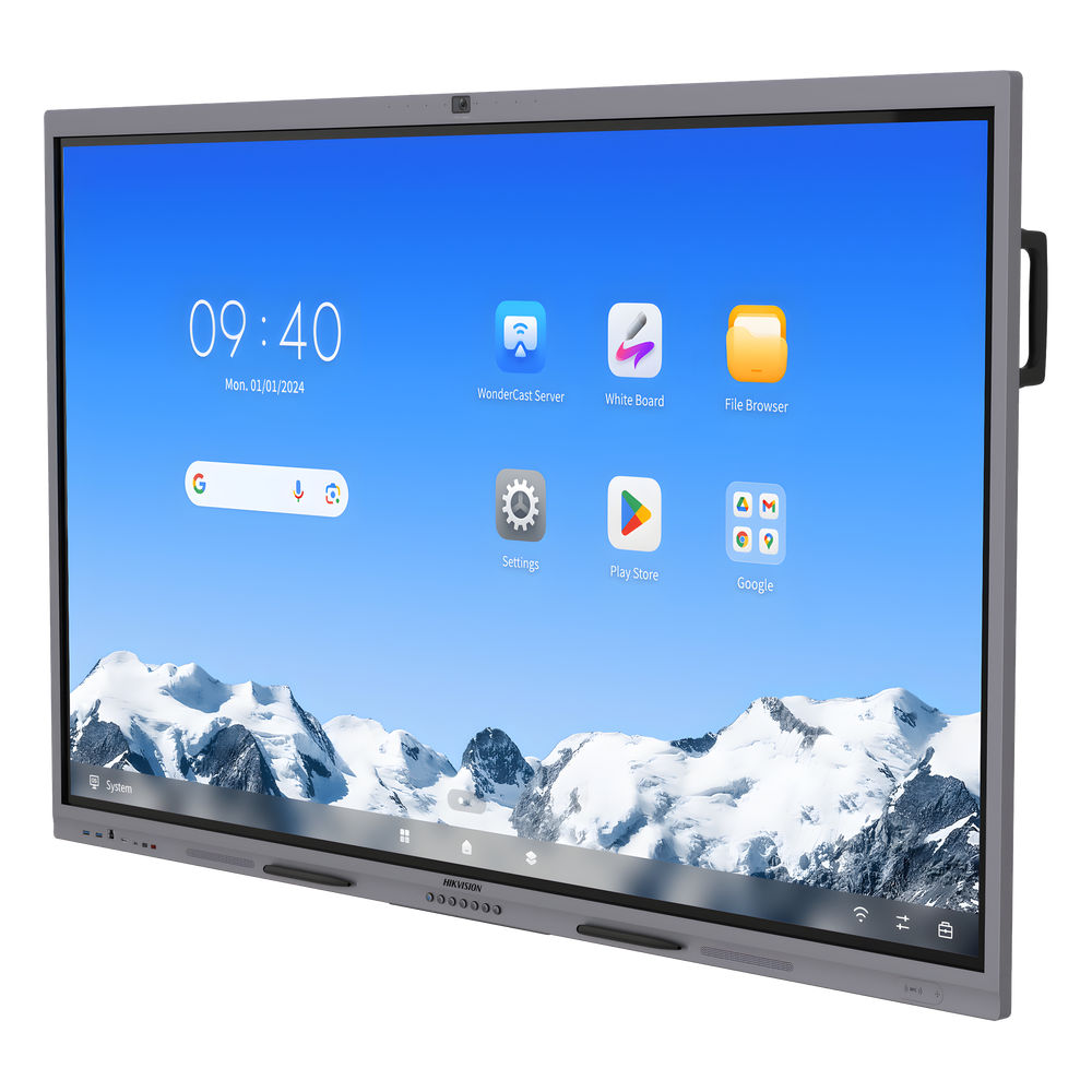 Pantalla Interactiva Touch de 65" Android 16 / Asistentes IA / Google Suite Preinstalado con Certificación EDLA / Cámara Web 8 MP / Resolución 4K