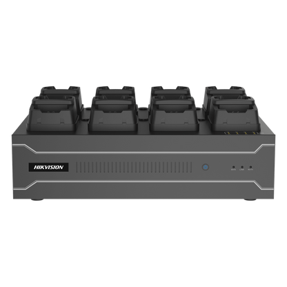 Dock Station de Escritorio con 8 Estaciones de Carga para Body Cams / Doble Interfaz de Red / 4 Bahías de HDD / Carga y Respaldo Automático