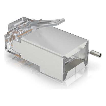 Paquete de 100 Conectores RJ45 Blindados Diseñados para Cables Ethernet UISP (UISP Cable Pro y Cable Carrier)