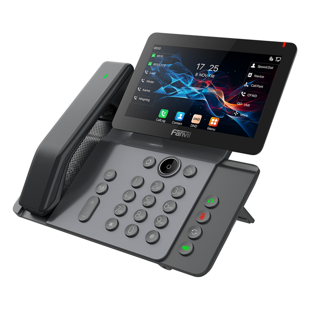 Teléfono IP / Handset Inalámbrico Bluetooth / 20 Líneas SIP / Pantalla IPS Táctil 7" HD / Conferencia 6 Vías / Puertos Gigabit / PoE 802.3af / Wi-Fi