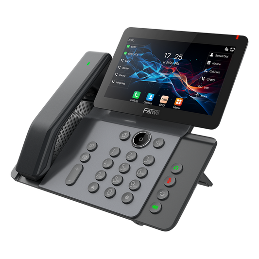 Teléfono IP / Handset Inalámbrico Bluetooth / 20 Líneas SIP / Pantalla IPS Táctil 7" HD / Conferencia 6 Vías / Puertos Gigabit / PoE 802.3af / Wi-Fi