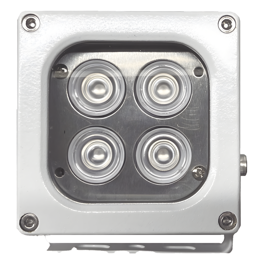 Iluminador LED de Alta Potencia | Luz Blanca | 10 Metros de Iluminación | Cobertura 120° | IP66 | Bajo Consumo de Energía | Fotocélula Incorporada |