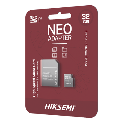 Memoria microSD con Adaptador / 32 GB / Clase 10 / NAND TLC / 92 MB/s Lectura / Multipropósito
